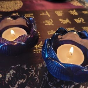 Lotus flower candle holders